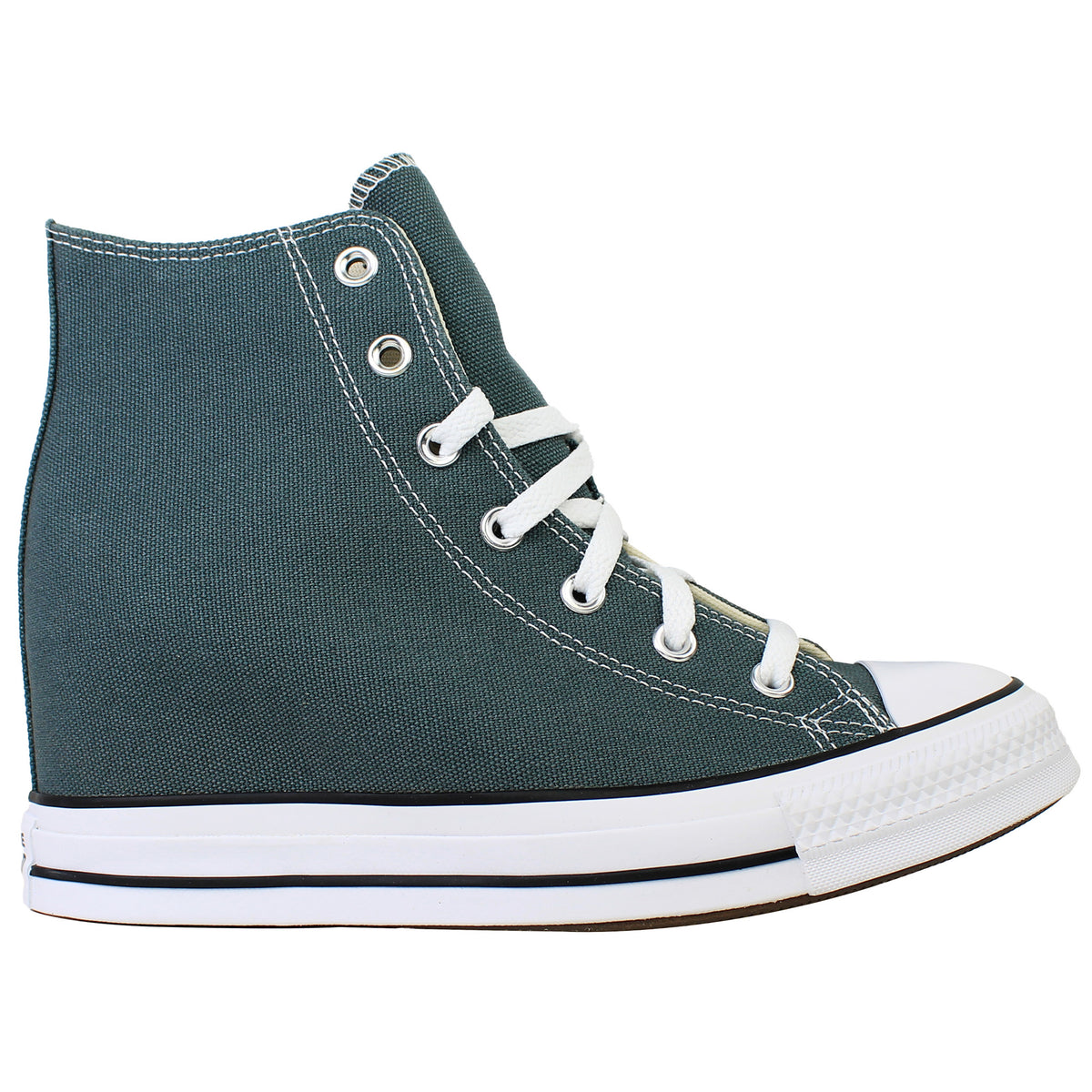 Converse Chuck Taylor Wedge Hi Womens Dark Green Plimsolls