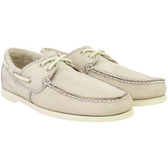 Timberland Cedar Bay 2 Eye Mens Beige Boat Shoes