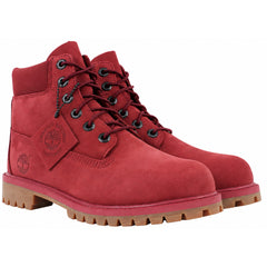 Timberland 6inch Premium Waterproof Kids Burgundy Boots