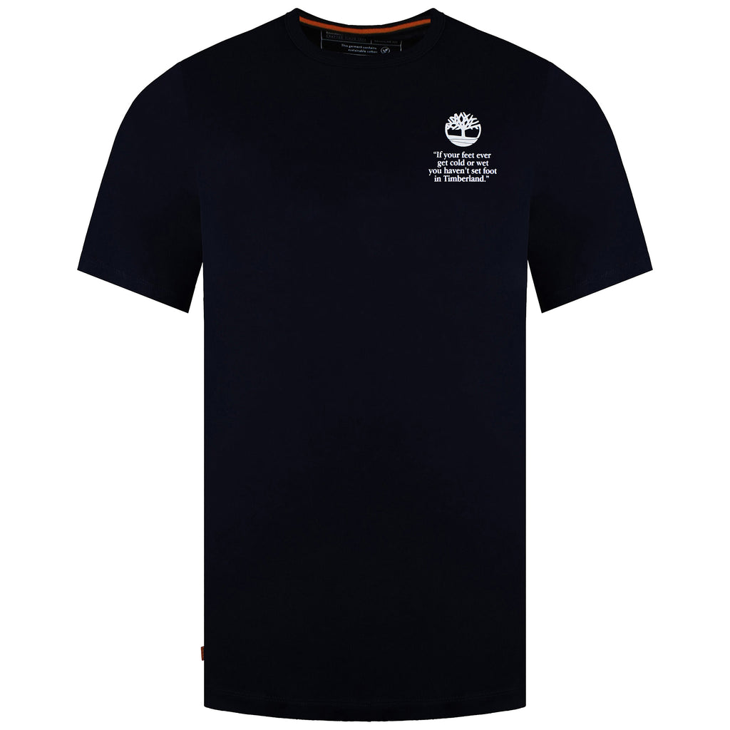 Timberland Back Boot Mens Navy T-Shirt