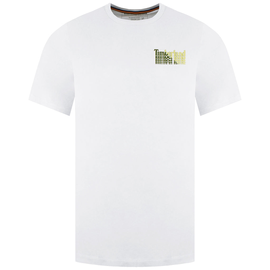 Timberland Stacked Mens White T-Shirt