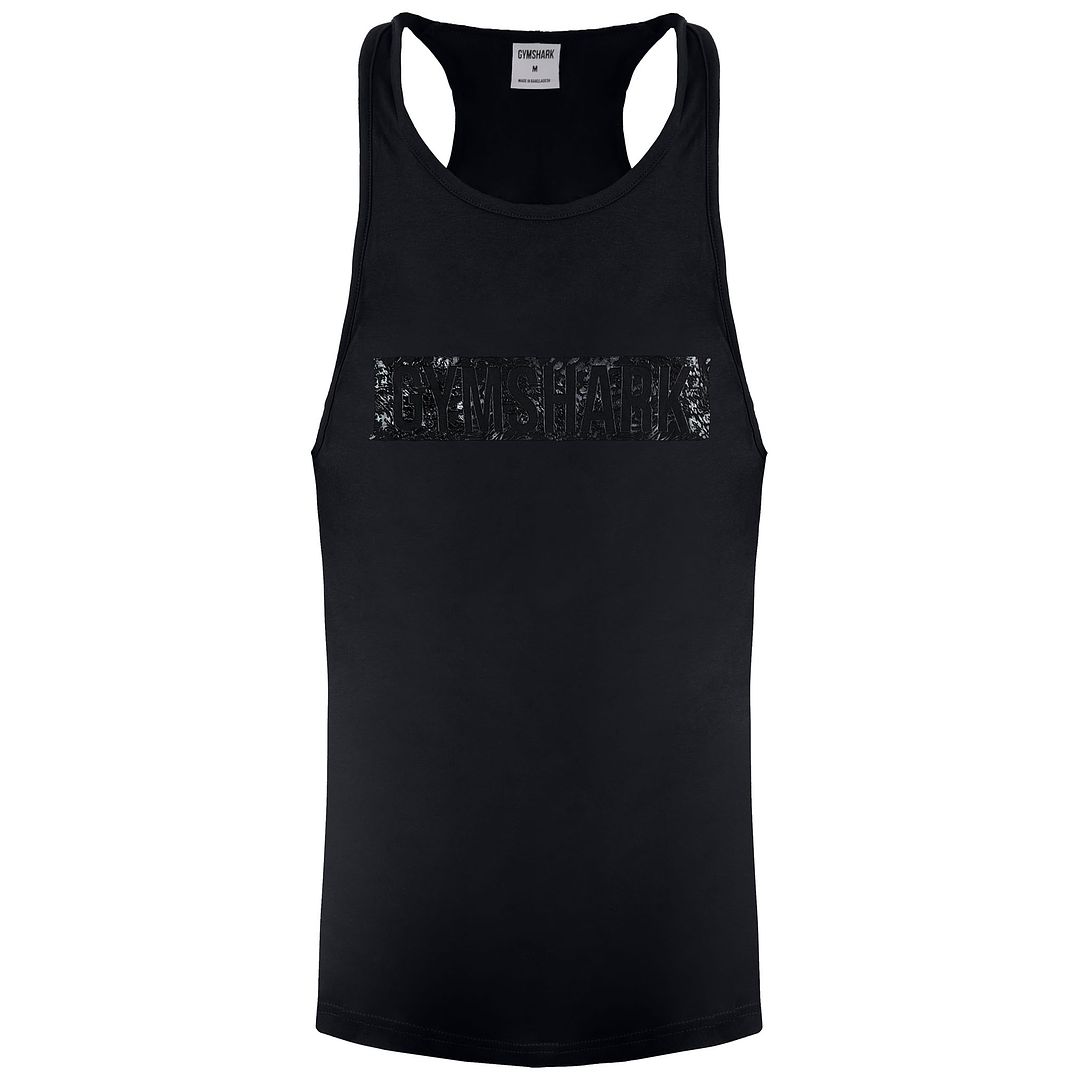 Gymshark GFX Bob Stringer Mens Black Vest