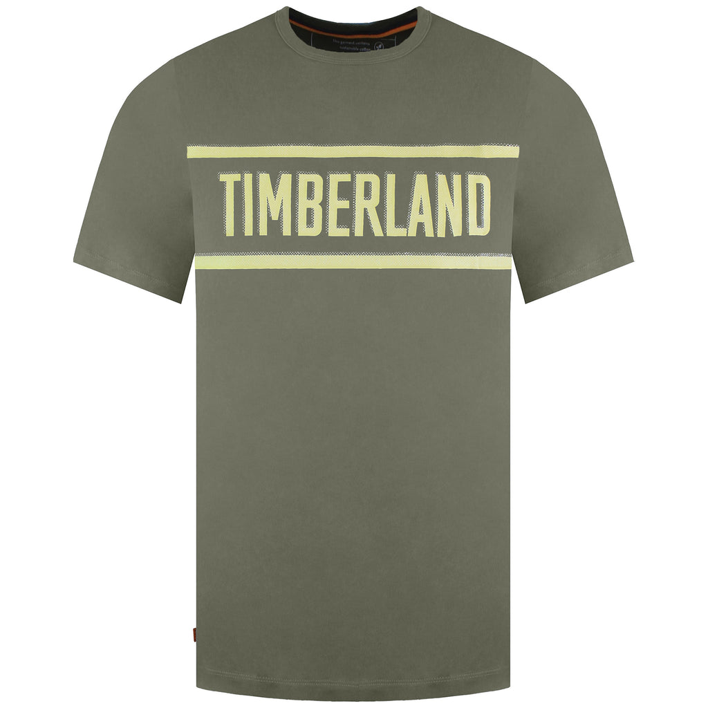 Timberland Branded Mens Green T-Shirt
