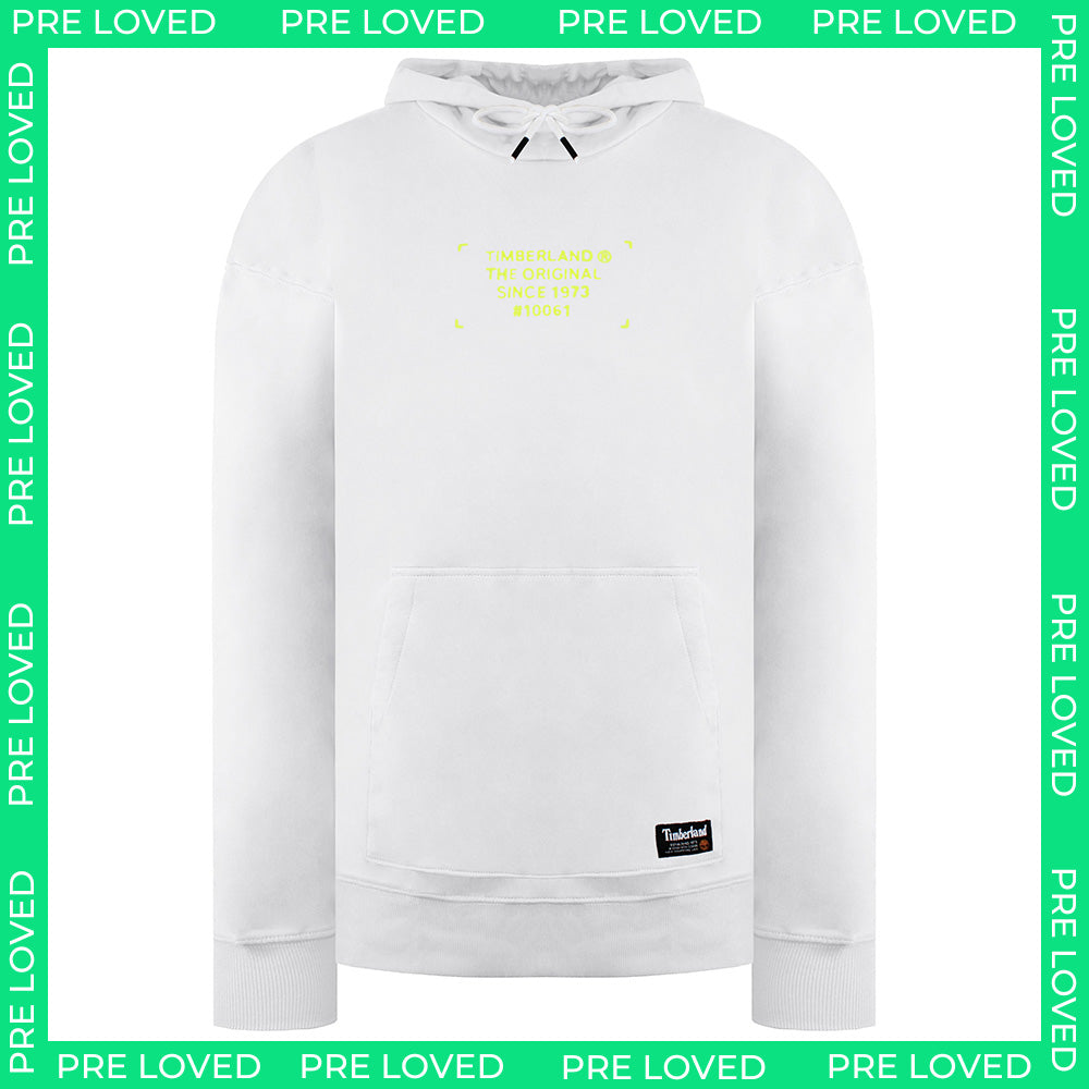 Timberland Relax Mens White Hoodie - Dirty Marks