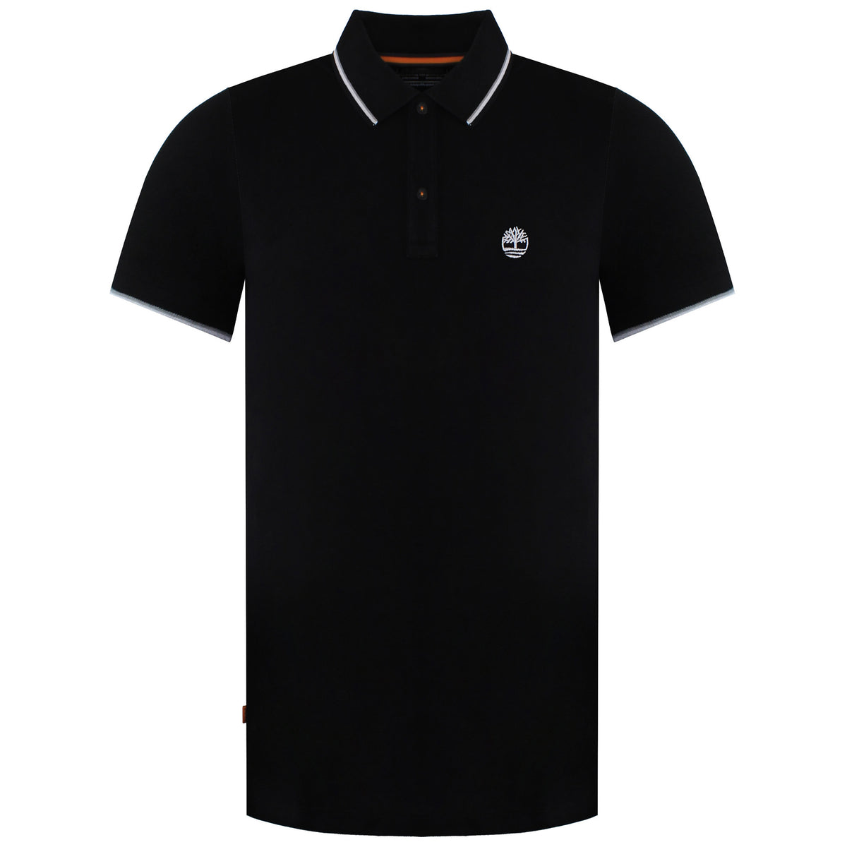 Timberland Pique Tipped Mens Black Polo Shirt