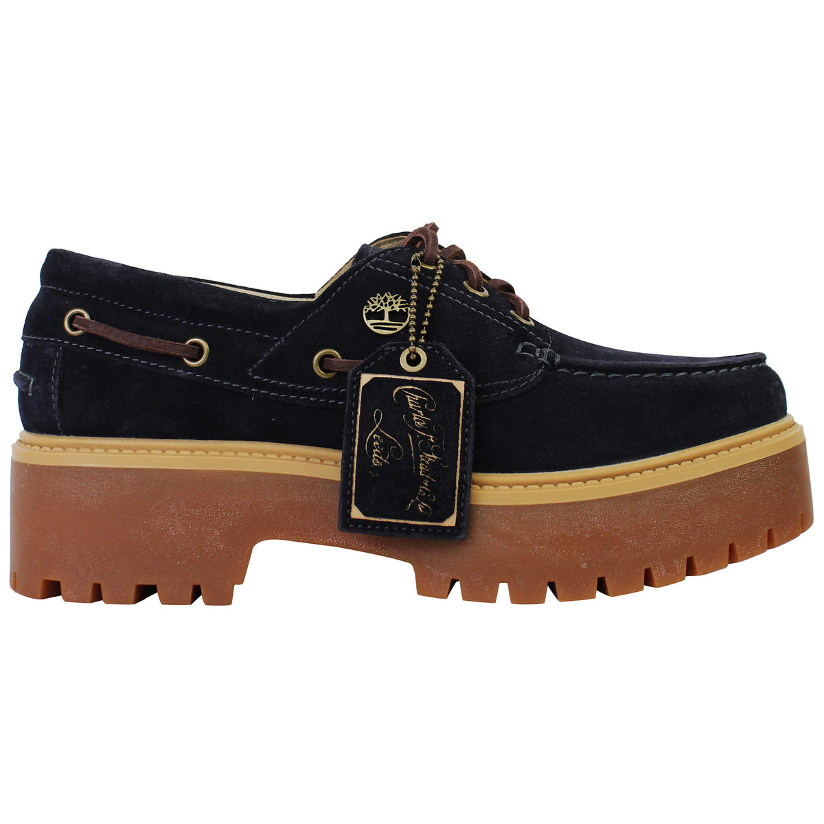 Timberland Stone Street Womens Dark Blue Boat Shoes