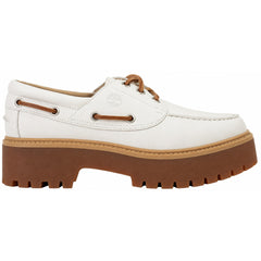 Timberland Stone Street Womens White Boat Shoes