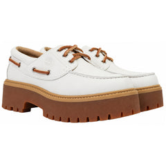 Timberland Stone Street Womens White Boat Shoes
