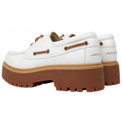 Timberland Stone Street Womens White Boat Shoes