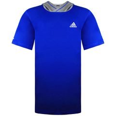 Adidas Hooded Mens Blue T-Shirt