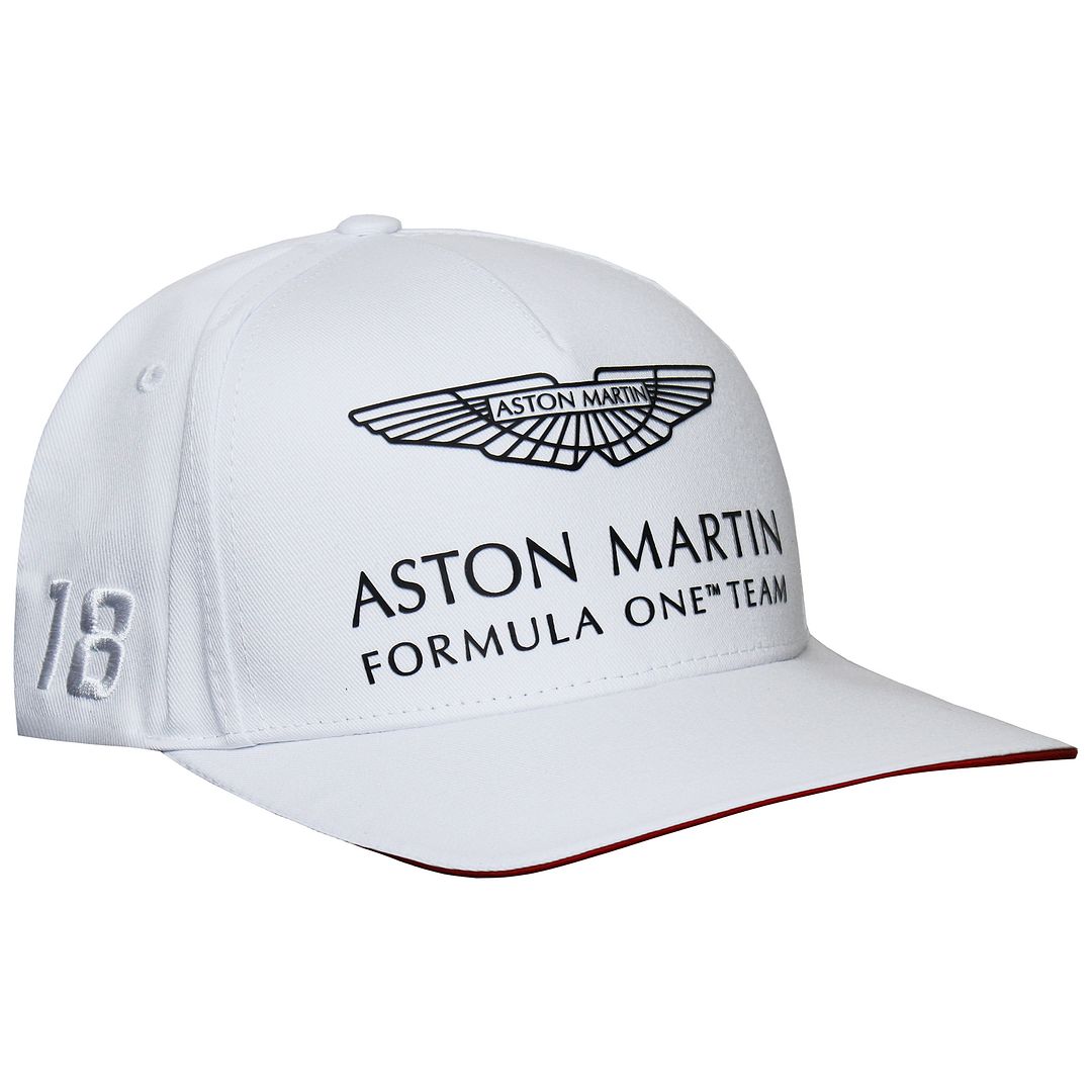 Aston Martin F1 Official Driver Lance Stroll Mens White Cap