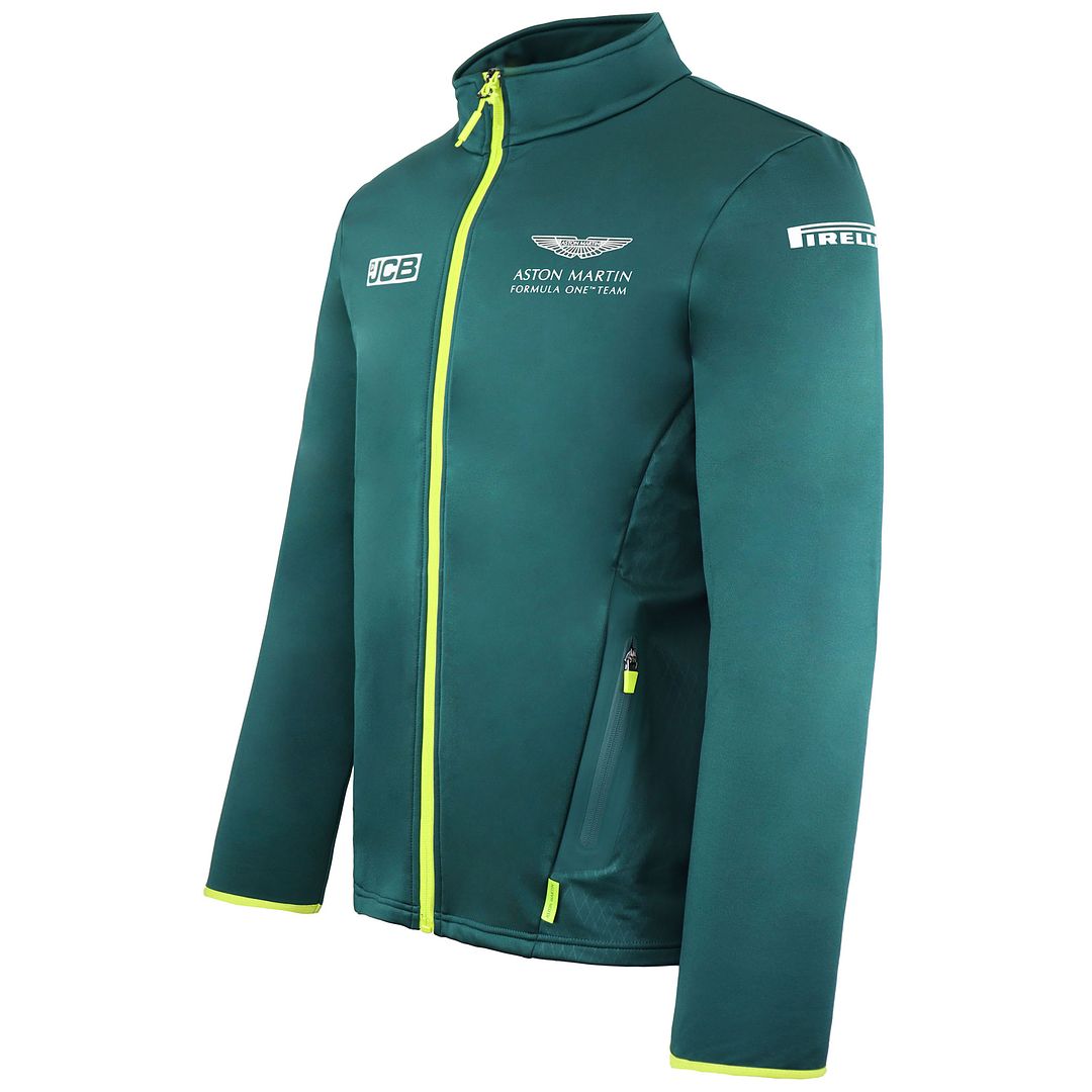 Aston Martin F1 Official Team Kids Green Softshell Jacket