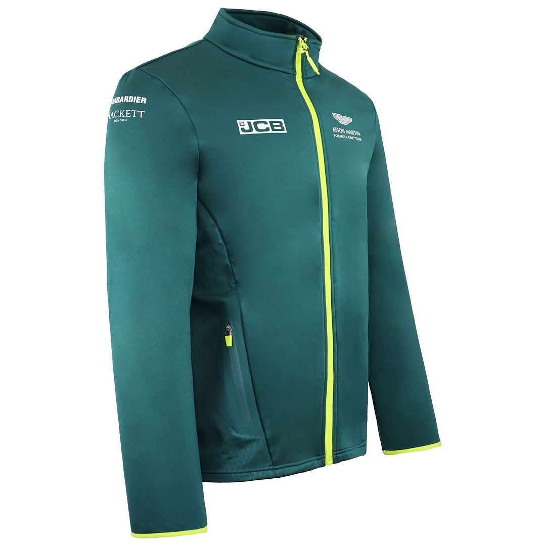 Aston Martin F1 Official Team Kids Green Softshell Jacket