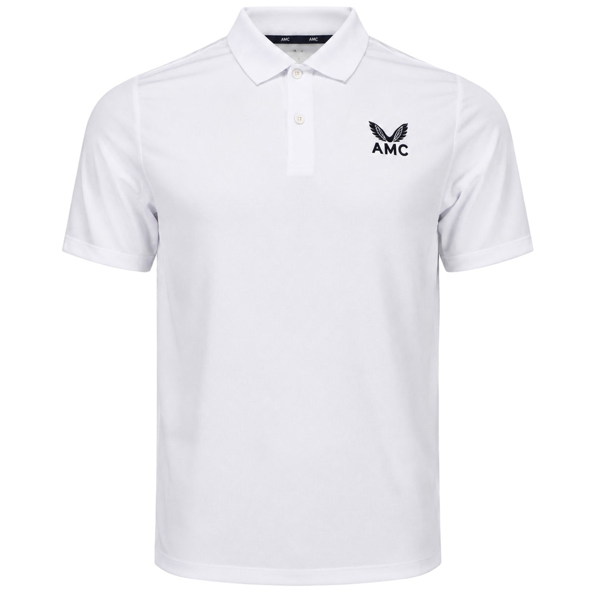 Castore AMC Technical Mens White Tennis Polo Shirt