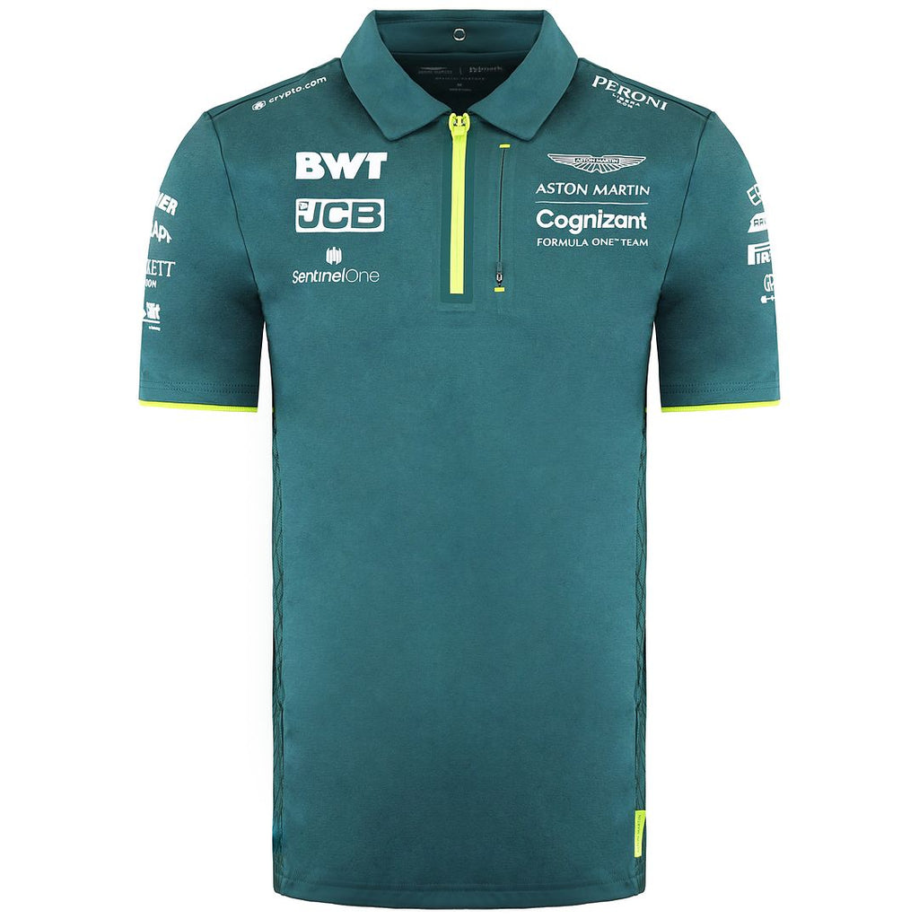 Aston Martin Cognizant F1 Official Team Mens Green Polo Shirt