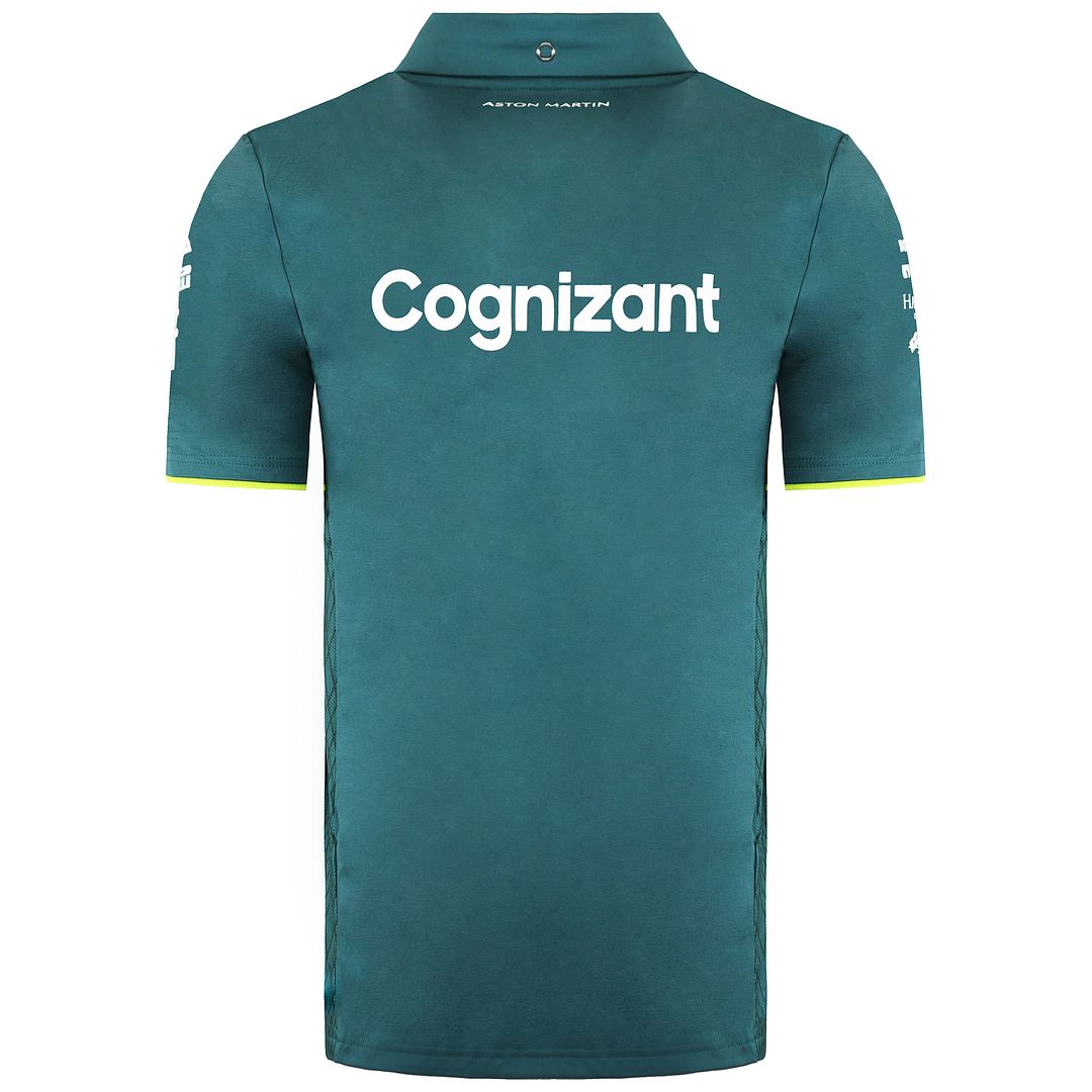 Aston Martin Cognizant F1 Official Team Mens Green Polo Shirt