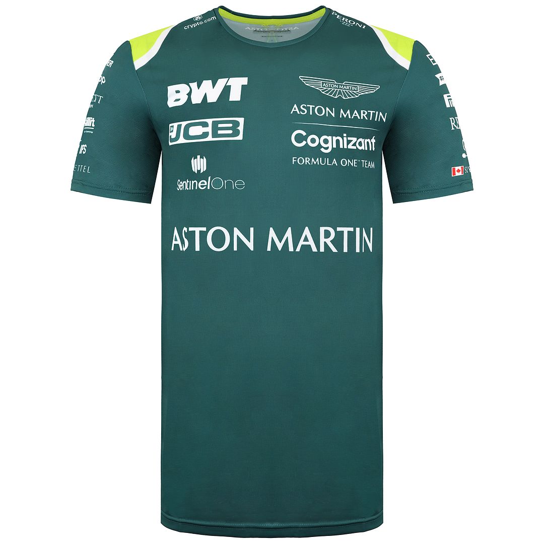 Aston Martin Cognizant F1 Official Team Mens Green T-Shirt