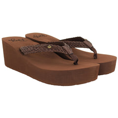 Roxy Mellie III Womens Brown Flip-Flops
