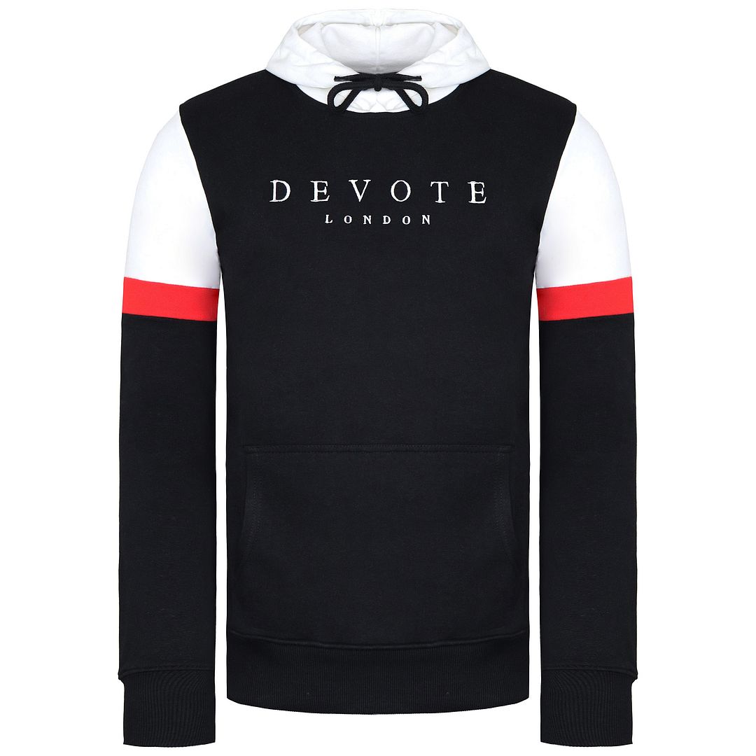 Devote London Epps Mens Black/White Hoodie