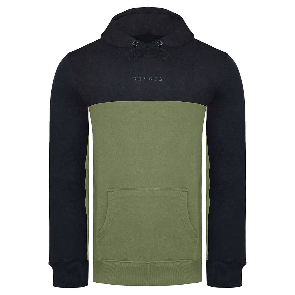 Devote London Rafola Mens Black/Olive Hoodie