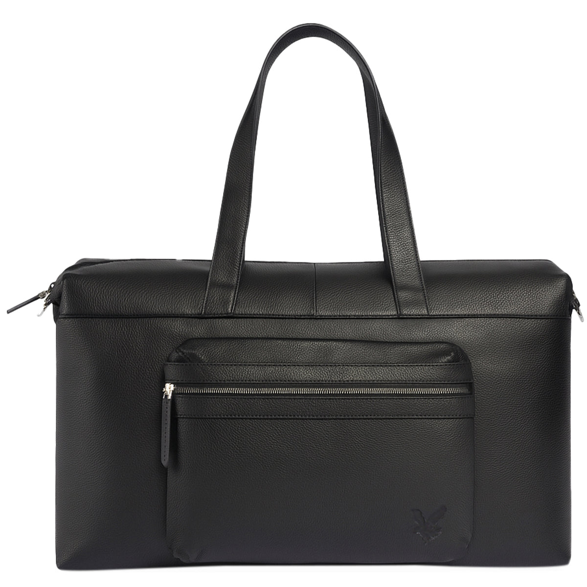 Lyle & Scott Premium Leather Black Holdall Bag
