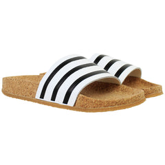 Adidas Adilette Cork Womens White Sliders