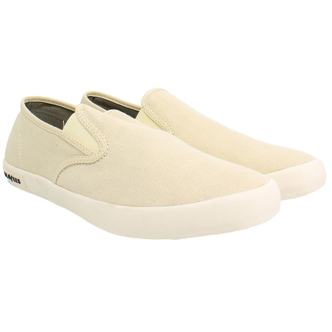 Seavees Baja Standard Mens Beige Plimsolls