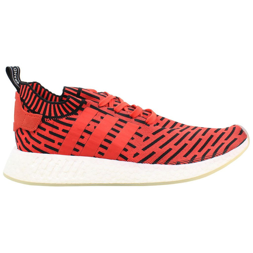 Nmd r2 primeknit black red best sale