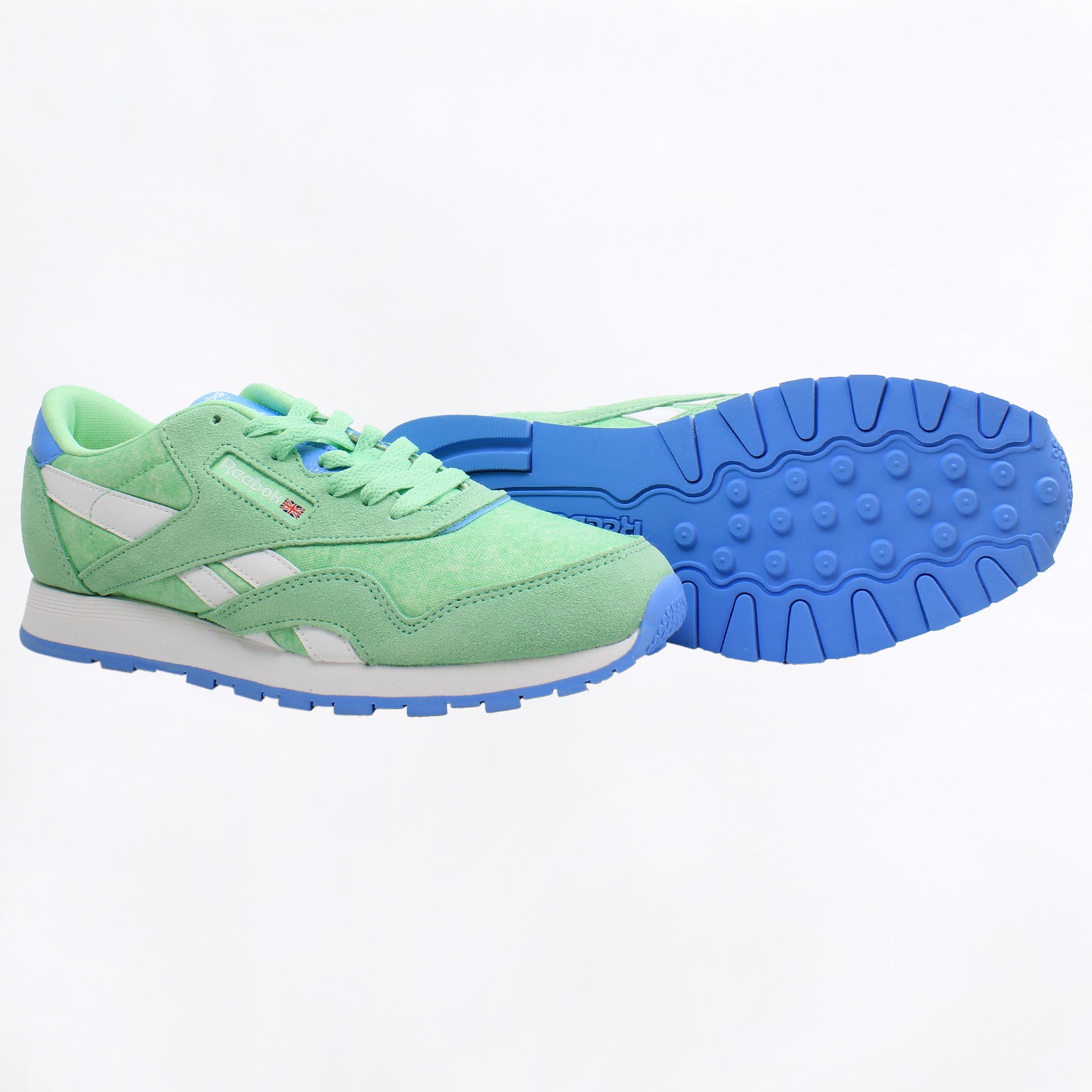 Reebok Classic Kids Green Suede Trainers NO BOX