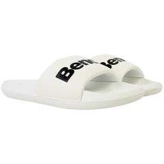 Bench Cruise Mens White Sliders