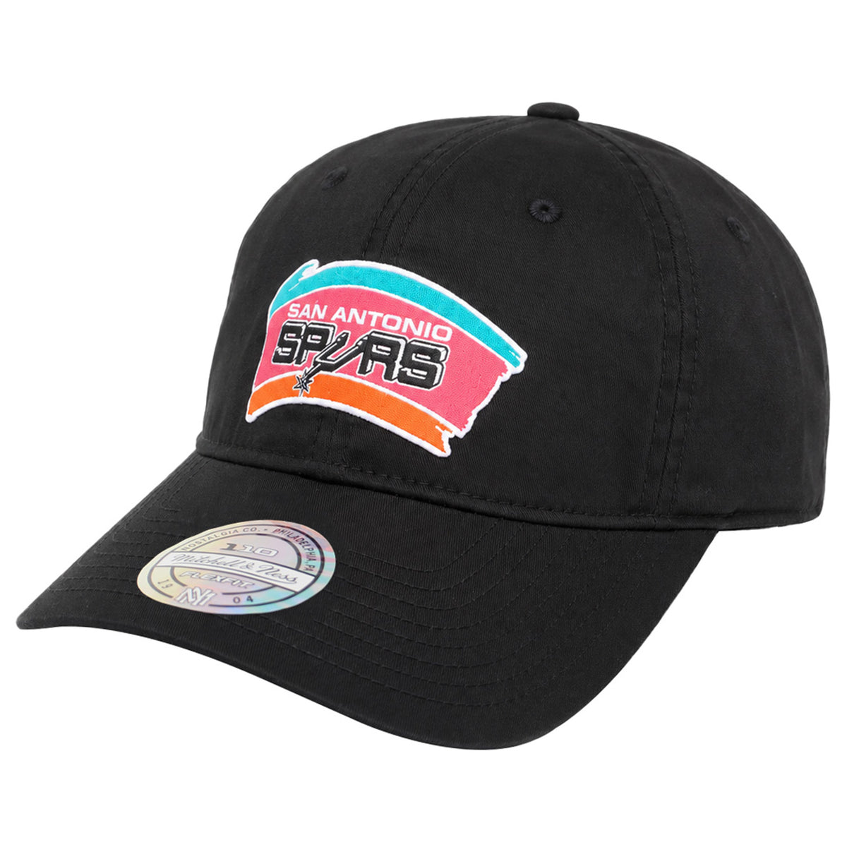 Mitchell & Ness NBA San Antonio Spurs Light & Dry Black Cap