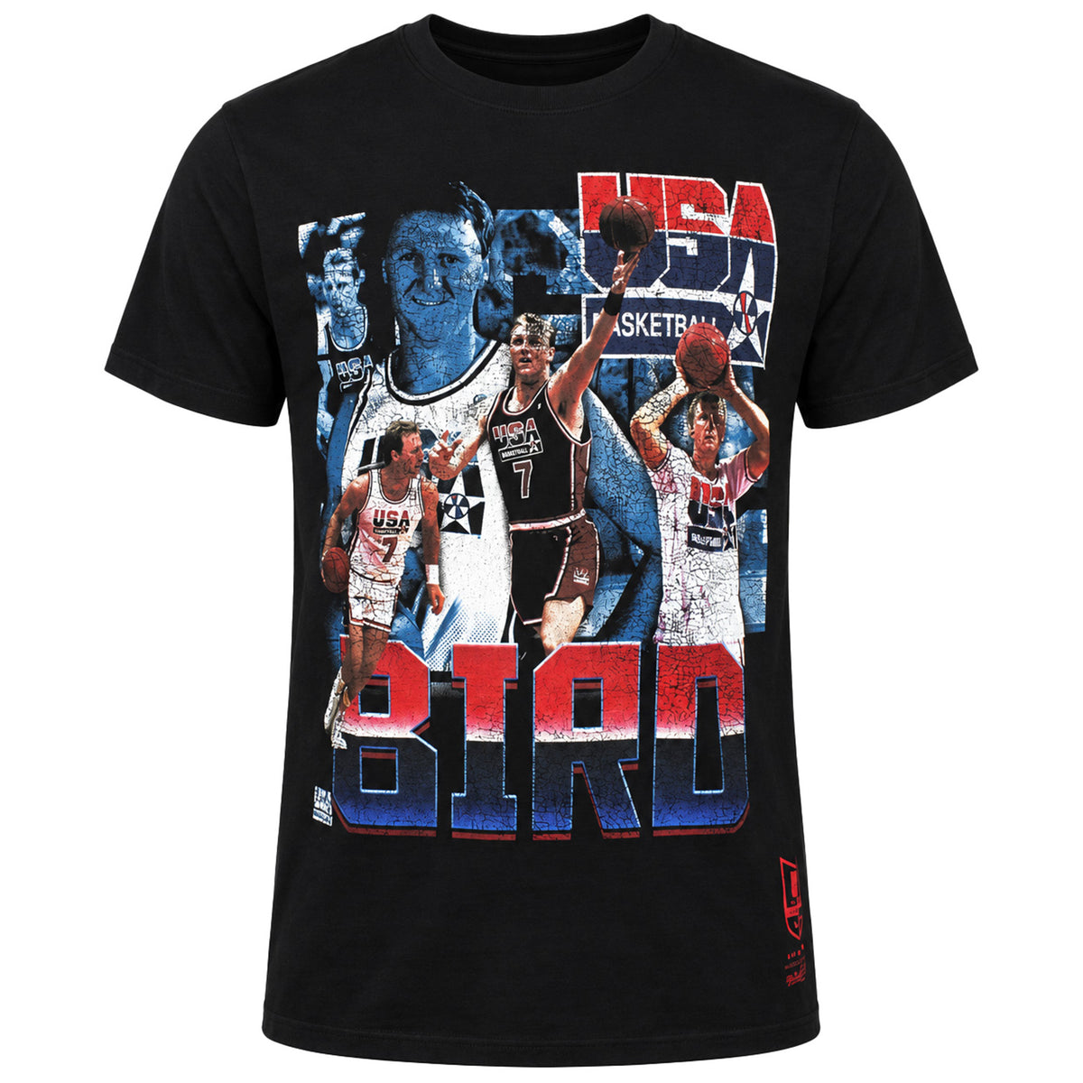 Mitchell & Ness NBA Boston Celtics Larry Bird USA Mens Black T-Shirt