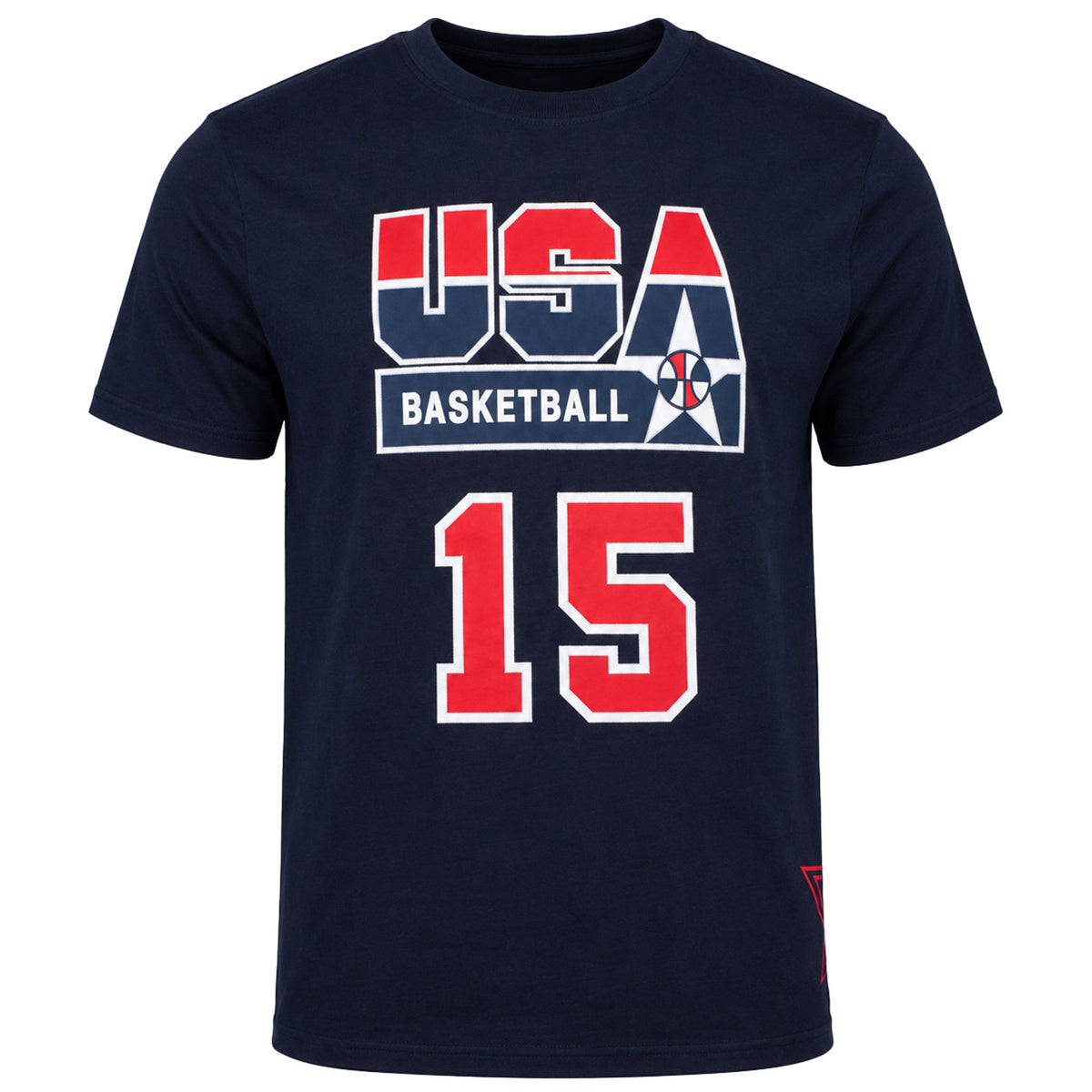 Mitchell & Ness #15 Magic Johnson USA Mens Navy T-Shirt