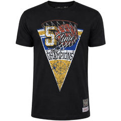 Mitchell & Ness NBA Golden State Warriors Pennant Mens Dark Grey T-Shirt