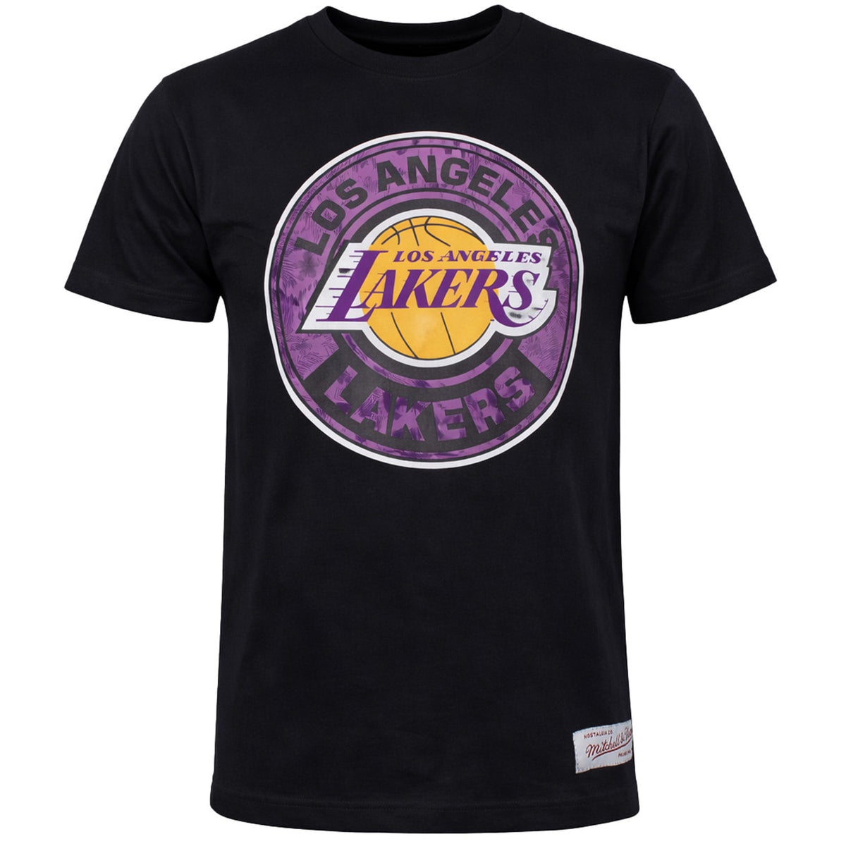 Mitchell & Ness NBA Los Angeles Lakers Tonal Floral Mens Black T-Shirt