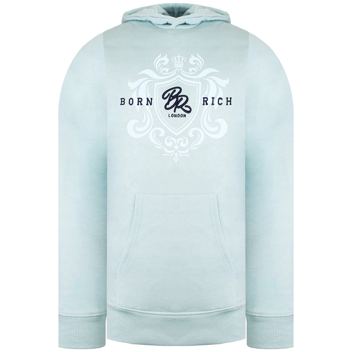 Born Rich Jairo Mens Blue Surf Hoodie