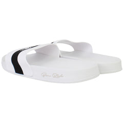 Born Rich Aurelio Mens White/Black Sliders
