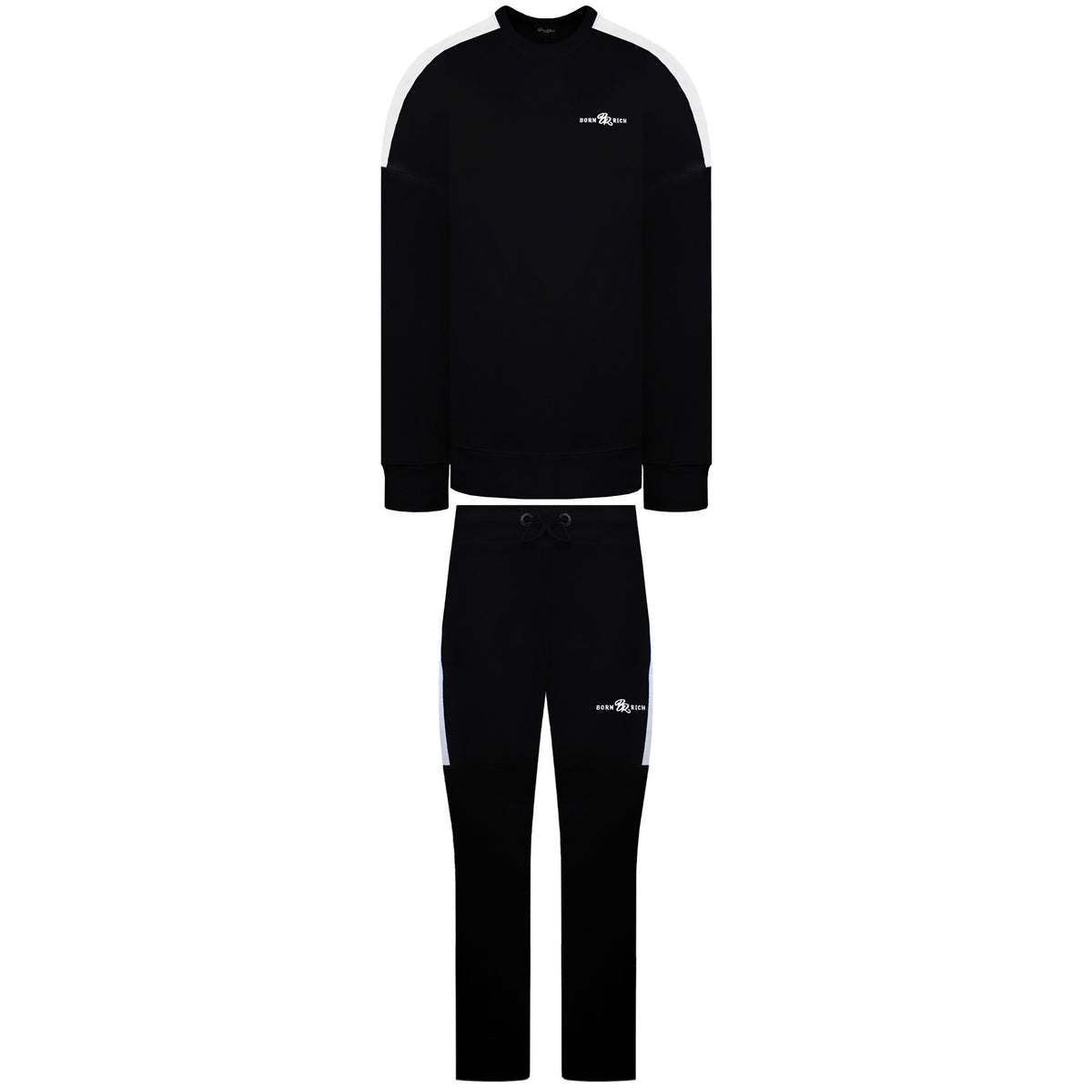Born Rich Rimel Crew Mens Black Tracksuit