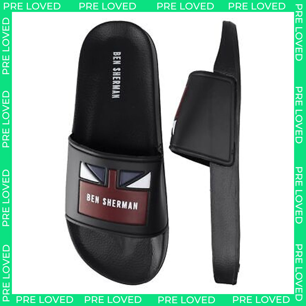 Ben Sherman Union Mens Black Sliders  NO BOX