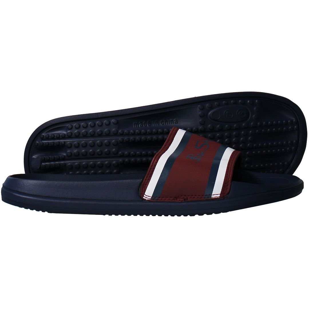 Ben Sherman Weston Mens Navy Blue Sliders