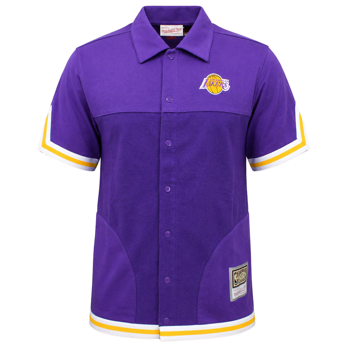 Mitchell & Ness NBA Los Angeles Lakers Warm Up Shooting Mens Purple Shirt