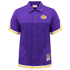 Mitchell & Ness NBA Los Angeles Lakers Warm Up Shooting Mens Purple Shirt