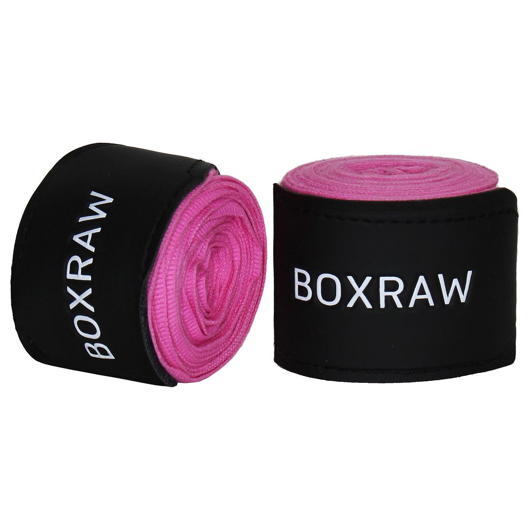 BoxRaw 4.6m Mens Neon Pink Hand Wraps – Sport It First