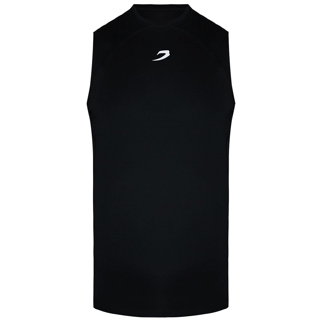 BoxRaw Saddler Compression Mens Black Tank Top