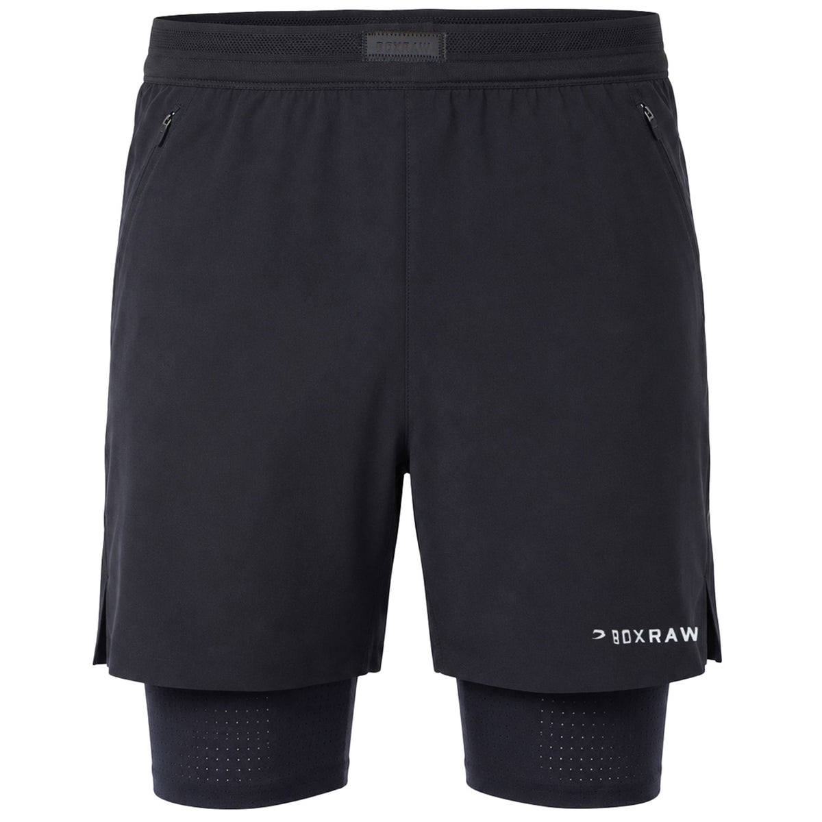 BoxRaw Sparring Club 2in1 Mens Black Shorts