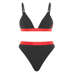 Nicce Bra + Thong - Black/Red