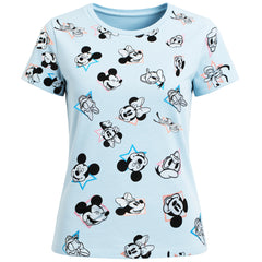 Disney Mickey & Friends AOP Womens Blue Pyjama Set