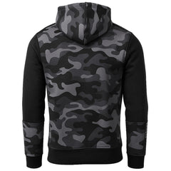Crosshatch Logo Mens Camo Black Hoodie
