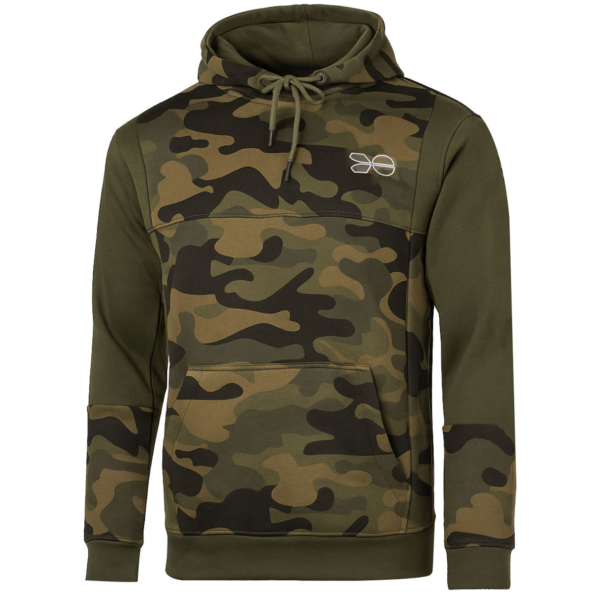 Crosshatch Logo Mens Camo Khaki Hoodie