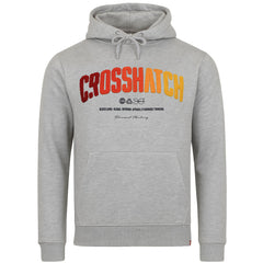 Crosshatch Chest Print Mens Grey Hoodie